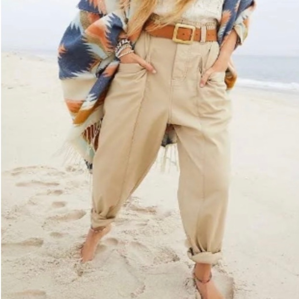 Free people high waisted cargo pants